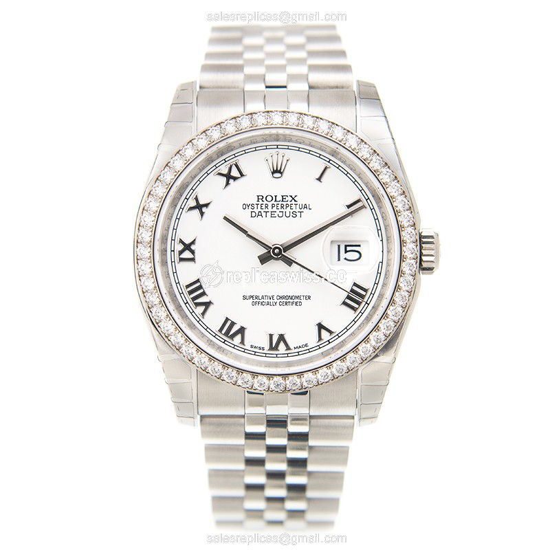 Rolex 116244 DATEJUST Automatic 18kt White Gold & Diamond & Steel