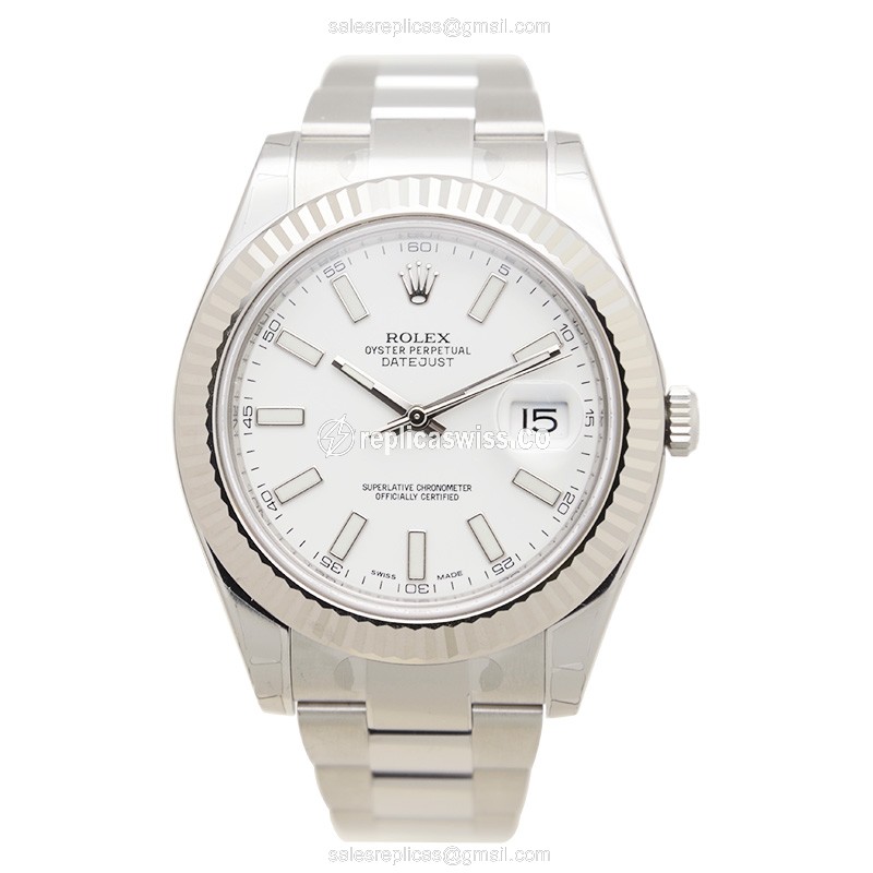 Rolex 116334 DATEJUST Automatic 18kt White Gold & Steel
