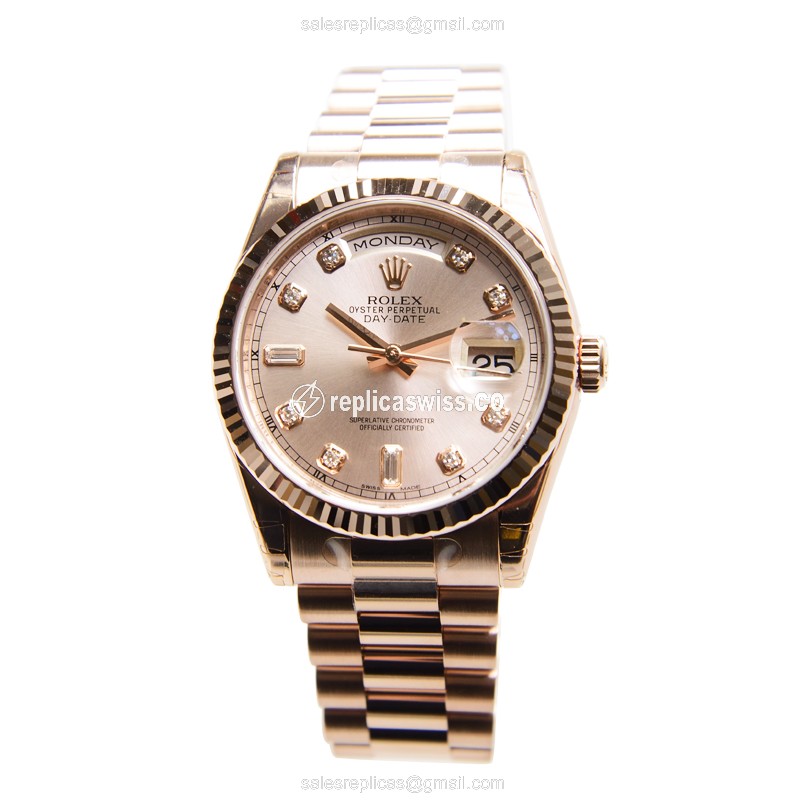 Rolex 118235APK DAY-DATE Automatic 18kt Rose Gold