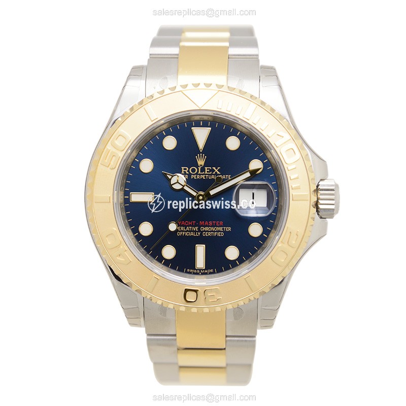 Rolex 16623BL YACHT MASTER Automatic 18kt Gold & Steel