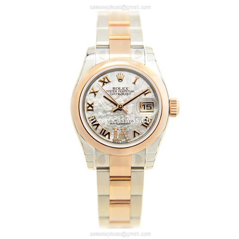 Rolex 179161NRWTVI_O LADY DATEJUST Automatic 18kt Rose Gold & Steel
