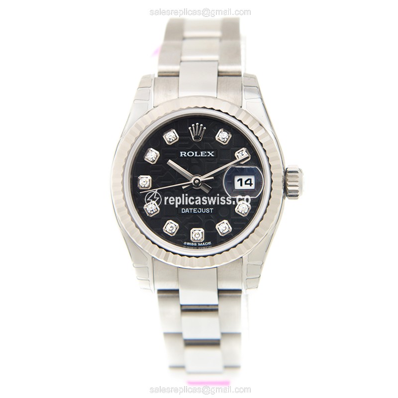 Rolex 179174JBK_O LADY DATEJUST Automatic 18kt White Gold & Steel