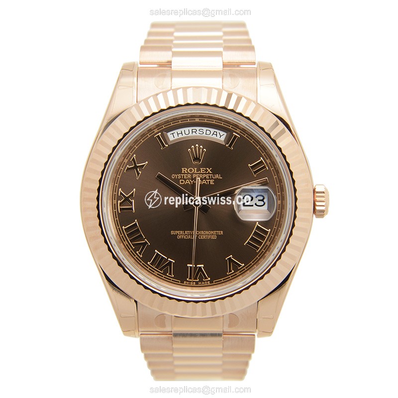 Rolex 218235BRRN DAY-DATE Automatic 18kt Rose Gold