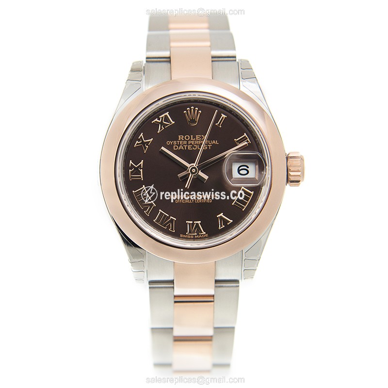 Rolex 279161-0010 LADY DATEJUST Automatic 18kt Rose Gold & Steel