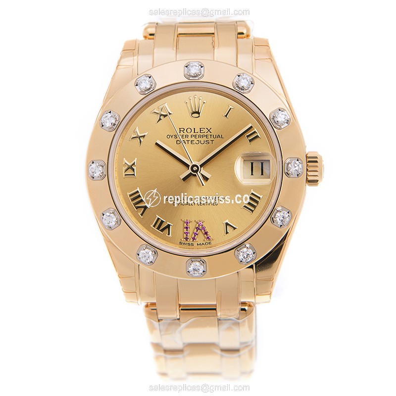 Rolex 81318CHRNVIRUBYDIA LADY DATEJUST Automatic 18kt Gold & Diamond