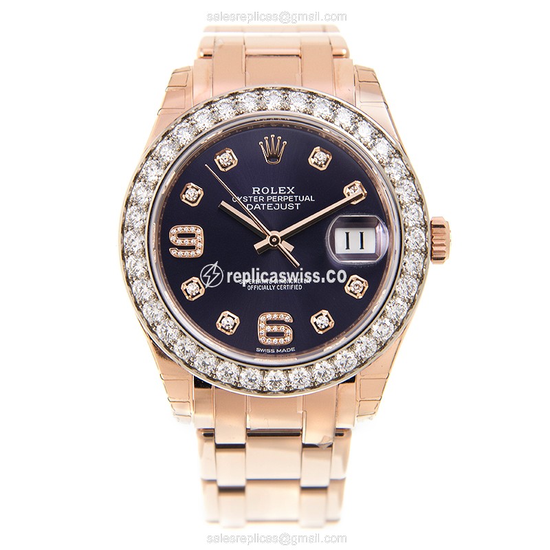 Rolex 86285-0004 DATEJUST Automatic 18kt Rose Gold & Diamonds