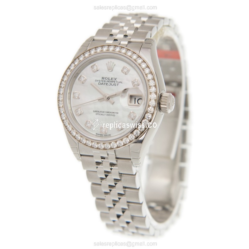 Rolex 279384RBR-0011 LADY DATEJUST Automatic 18kt White Gold & Diamond & Steel