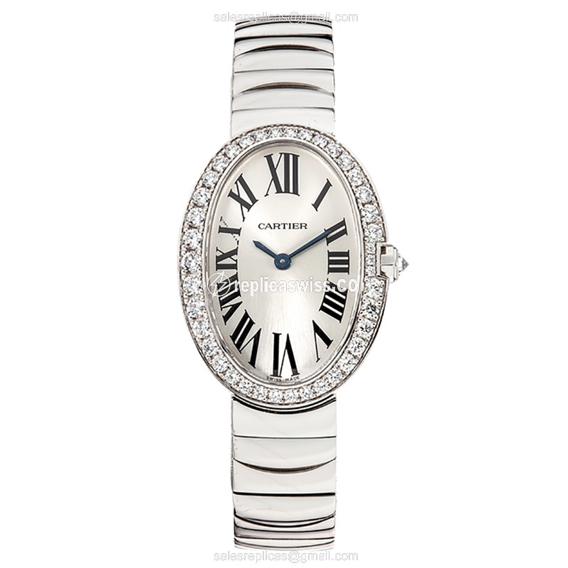 Cartier WB520006 BAIGNOIRE Quartz 18kt White Gold & Diamond