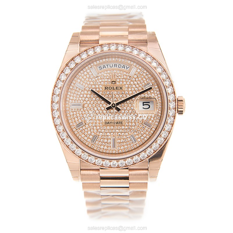Rolex 228345RBR-0002 DAY-DATE Automatic 18kt Rose Gold & Diamonds
