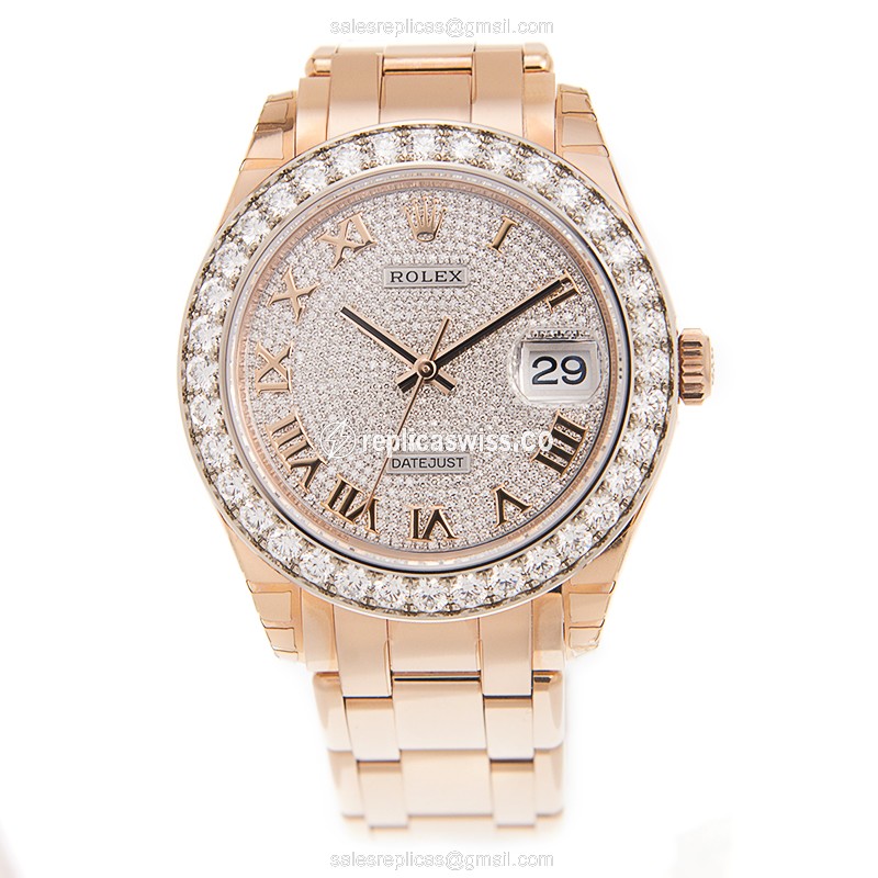 Rolex 86285-0002 DATEJUST Automatic 18kt Rose Gold & Diamonds
