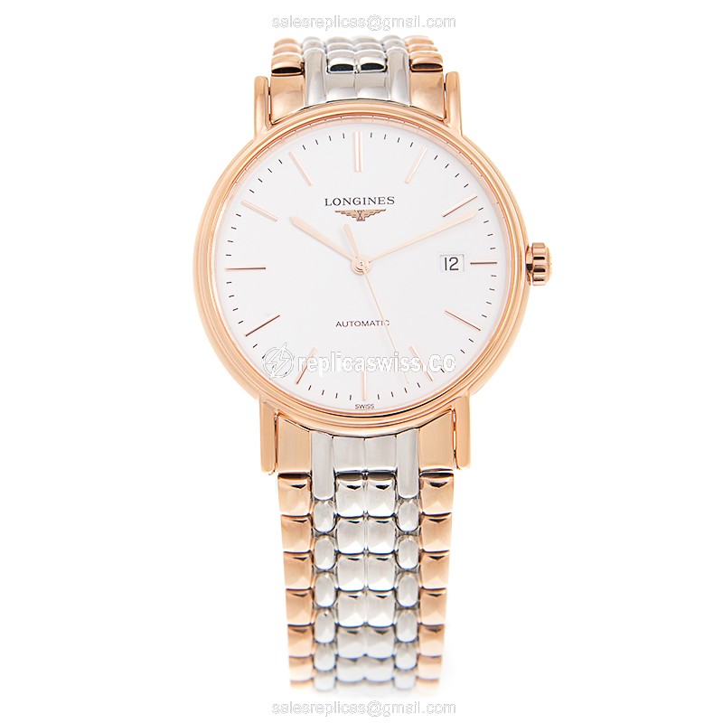 Longines L4.921.1.12.7 PRESENCE Automatic 18kt Rose Gold & Steel