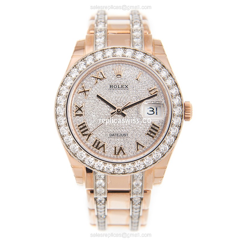 Rolex 86285-0001 DATEJUST Automatic 18kt Rose Gold & Diamonds