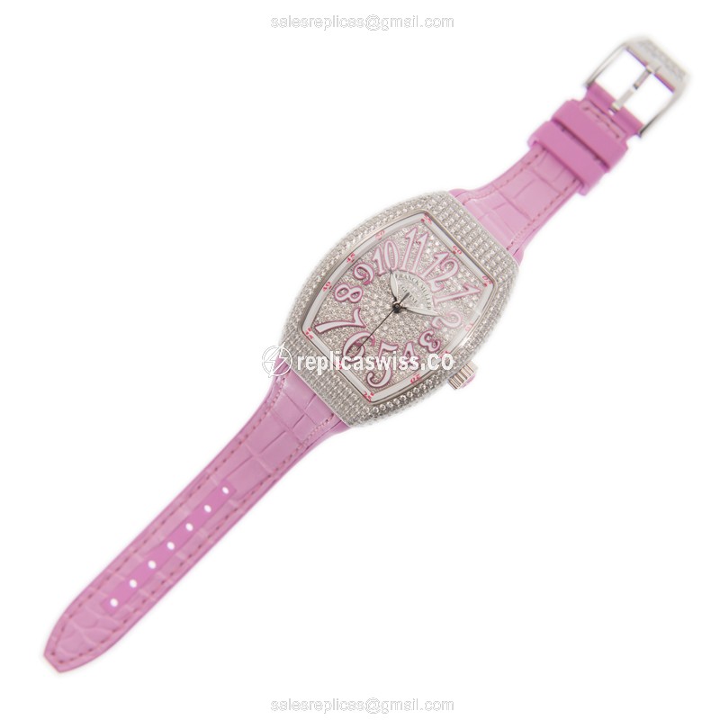Franck Muller V 35 SC AT FO D CD (AC.RS) VANGUARD Automatic Stainless Steel & Diamonds