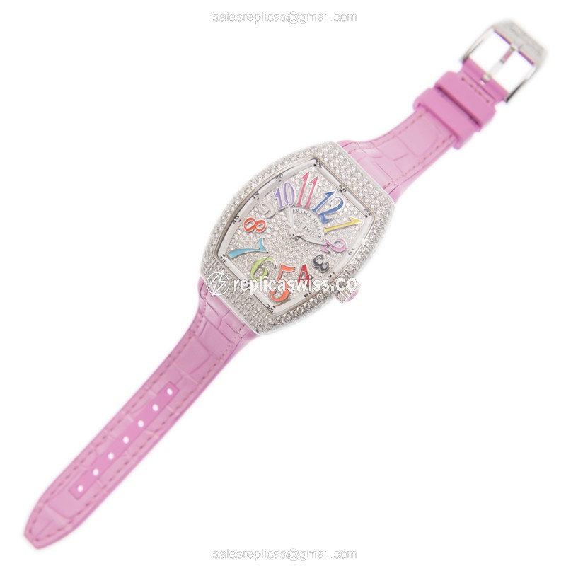 Franck Muller V35 SC AT FO D CD COL DRM (AC.RS) VANGUARD Automatic Stainless Steel & Diamonds