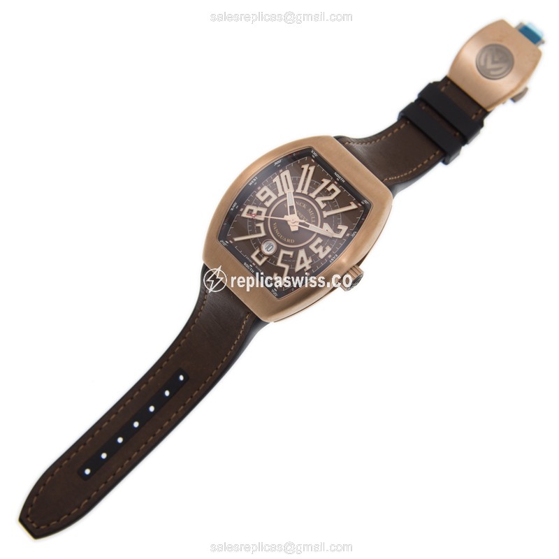 Franck Muller V 45 SC DT CIR (BZ.BR.NR)-BROWN VANGUARD Automatic Bronze