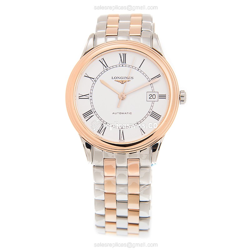 Longines L4.874.3.91.7 FLAGSHIP Automatic 18kt Rose Gold & Steel