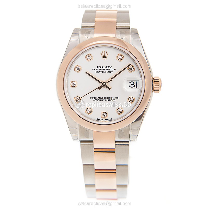 Rolex 178241GWT_O DATEJUST Automatic 18kt Rose Gold & Steel