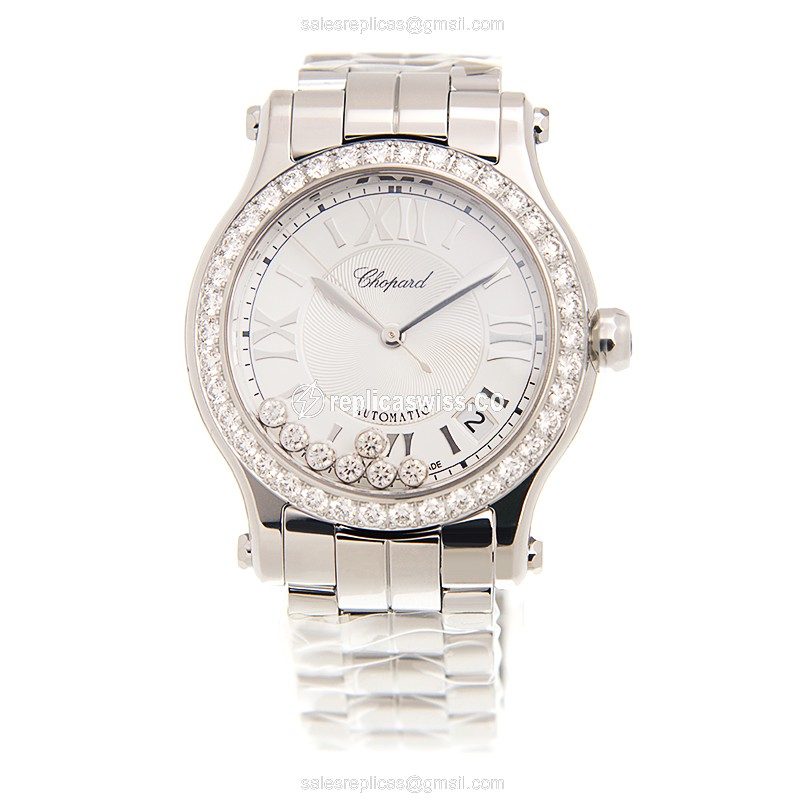 Chopard 278559-3004 HAPPY SPORT Automatic Stainless Steel & Diamonds