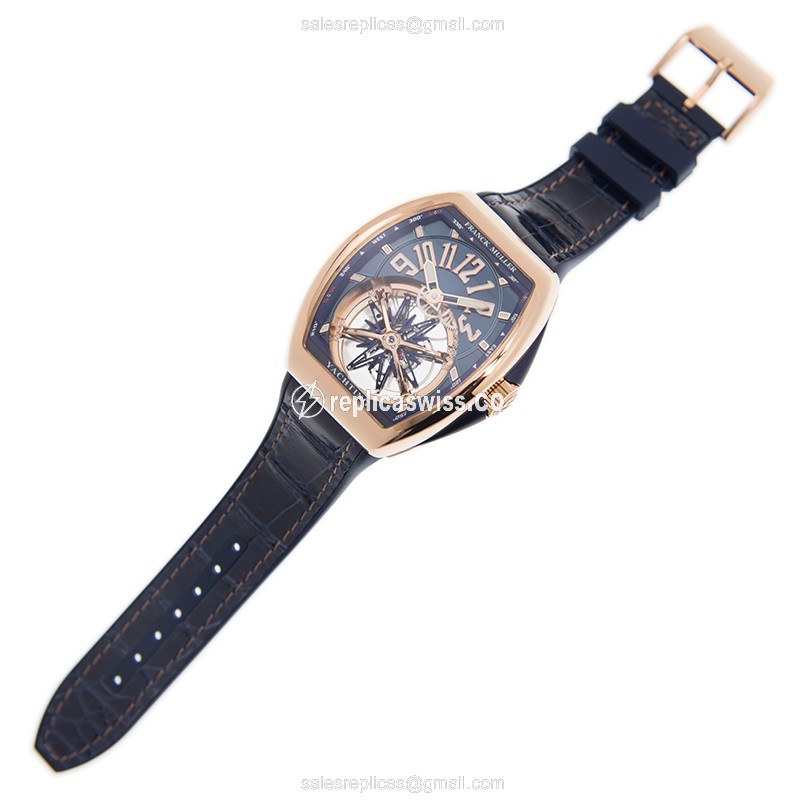 Franck Muller V 45 T GRAVITY CS YACHTING (5N.BL) Manual Wind 18kt Rose Gold