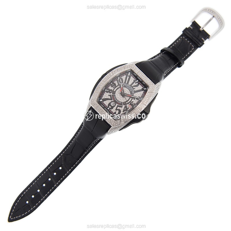 Franck Muller 8900 SC DT GPG FULL D CD (TT.NR.AC) Automatic 18kt White Gold & Diamond