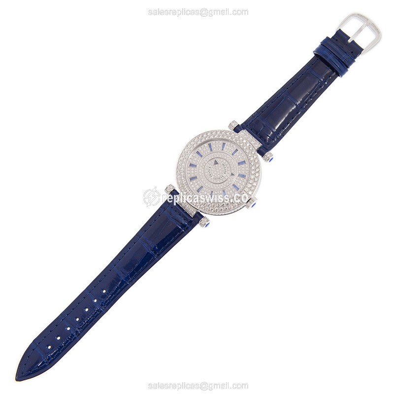 Franck Muller DM 42 D 2R CD (OG) - BLUE DOUBLE MYSTERY Automatic 18kt White Gold & Diamond