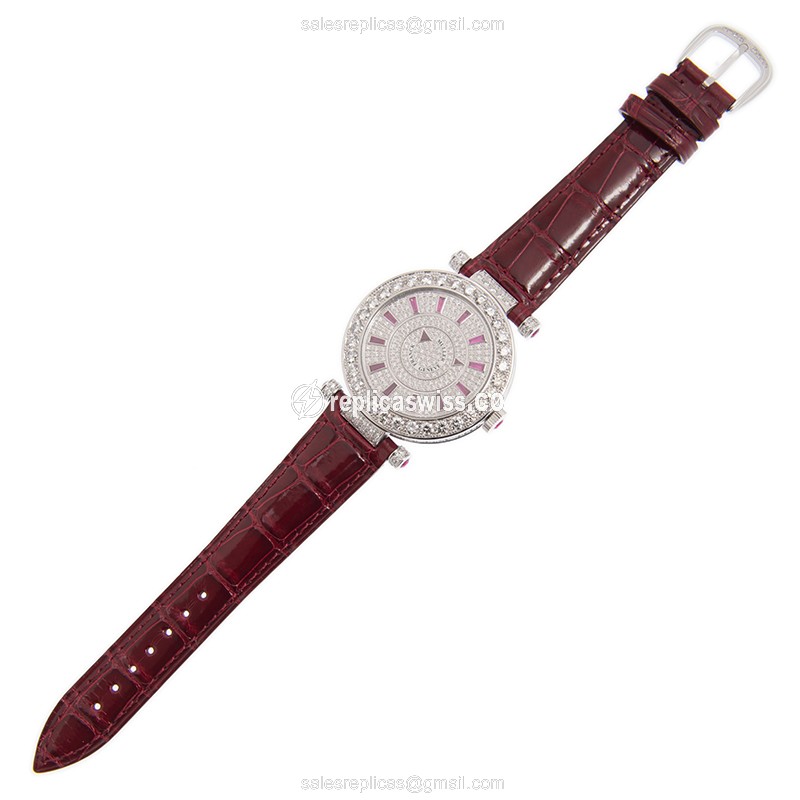 Franck Muller DM 42 D 1R CD (OG) - RUBY DOUBLE MYSTERY Automatic 18kt White Gold & Diamond