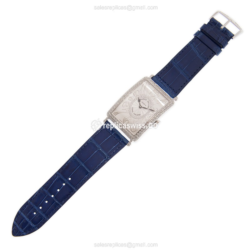 Franck Muller 1200SCDCD1R(OG) LONG ISLAND Automatic 18kt White Gold & Diamond