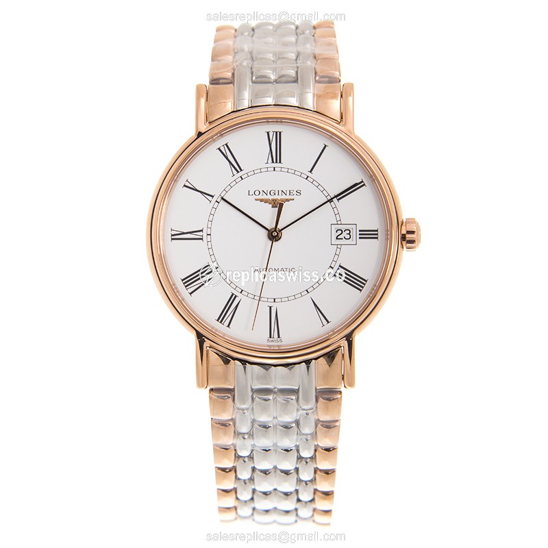 Longines L4.921.1.11.7 PRESENCE Automatic 18kt Rose Gold & Steel
