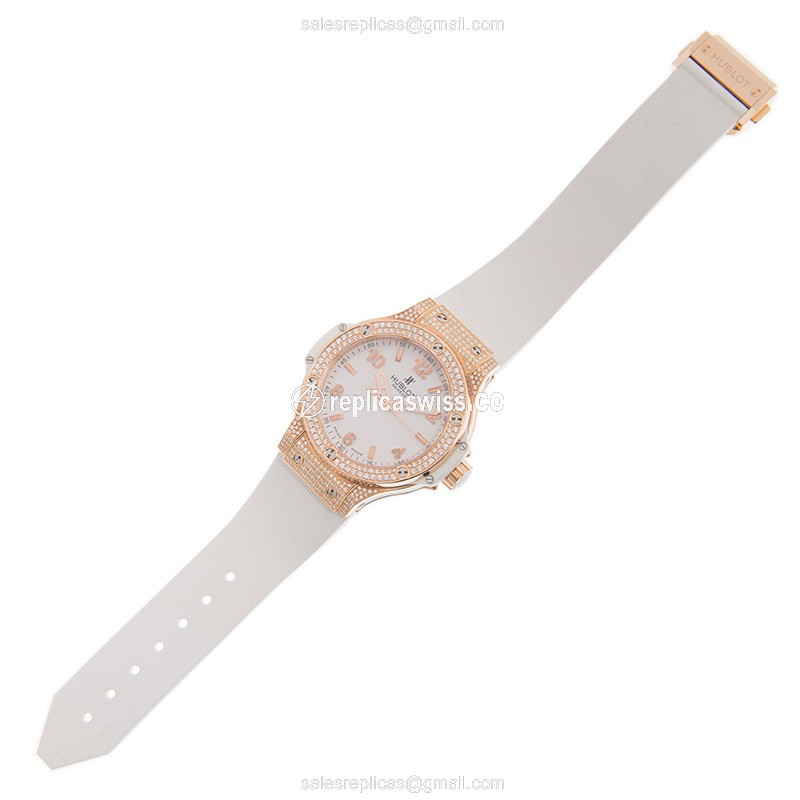 Hublot 361.PE.2010.RW.1704 BIG BANG Quartz 18kt Rose Gold & Diamonds