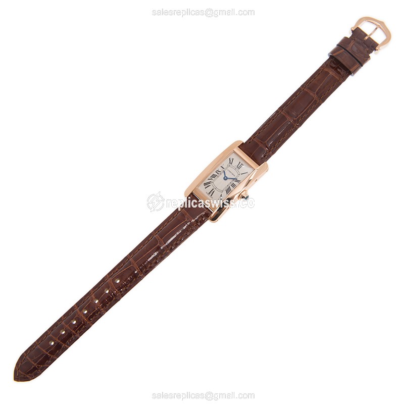 Cartier W2607456 TANK Quartz 18kt Rose Gold