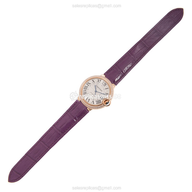 Cartier WJBB0009 BALLON BLEU Automatic 18kt Rose Gold & Diamonds