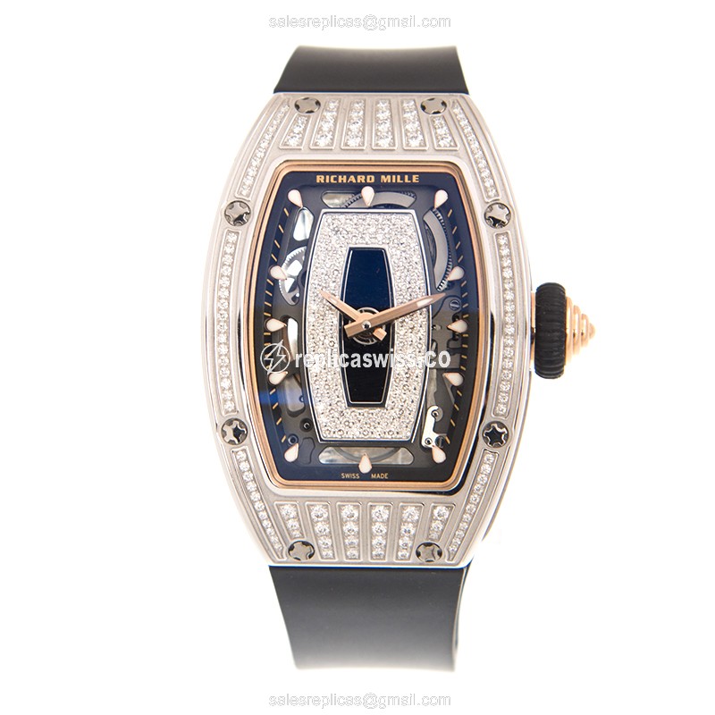 Richard Mille RM07-01 WG BLACK Automatic 18kt White Gold & Diamond