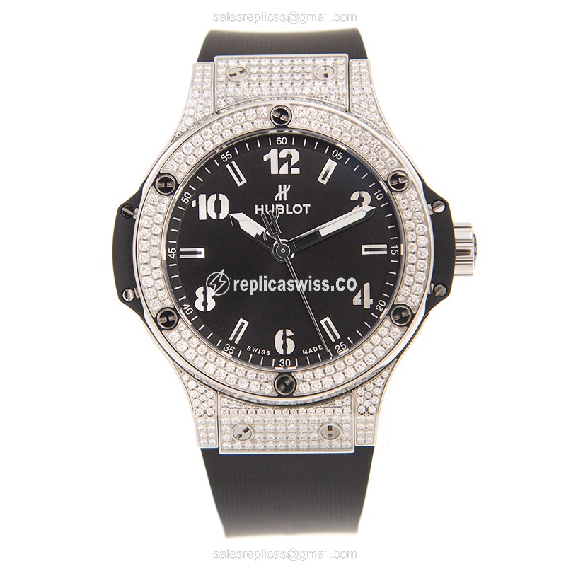 Hublot 361.SX.1270.RX.1704 BIG BANG Quartz Stainless Steel & Diamonds