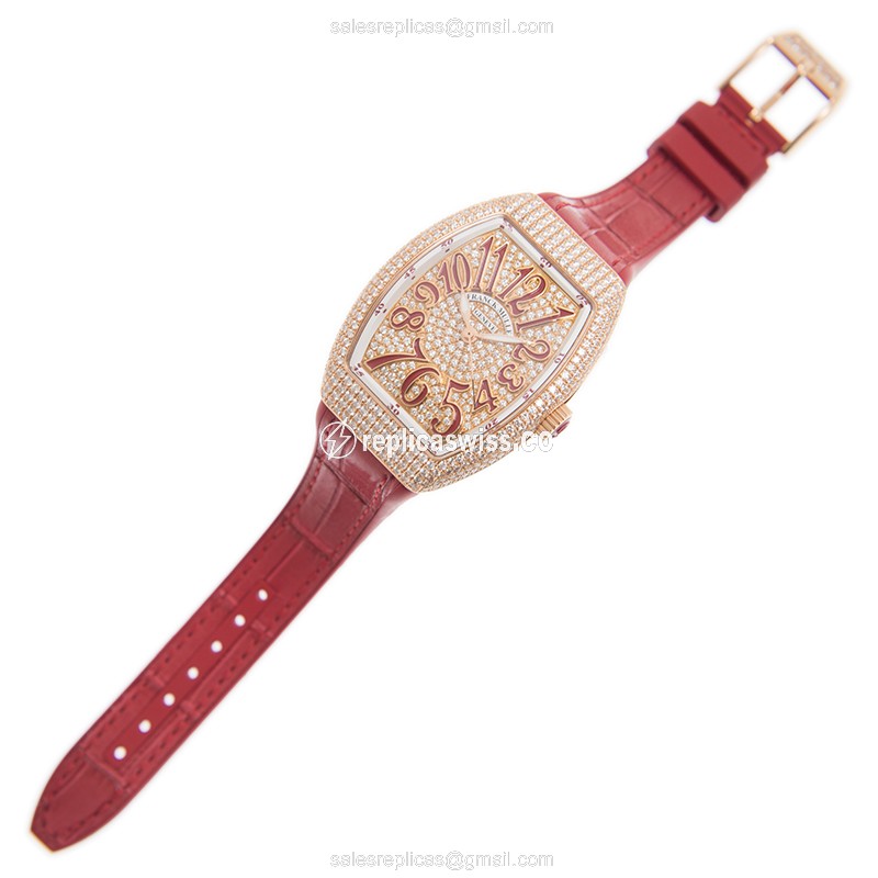 Franck Muller V 35 SC AT FO D CD (5N.RG) VANGUARD Automatic 18kt Rose Gold & Diamonds