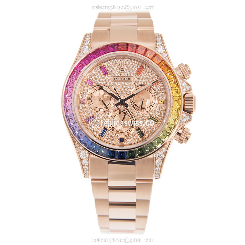 Rolex 116595RBOWDP DAYTONA Automatic 18kt Rose Gold & Diamonds