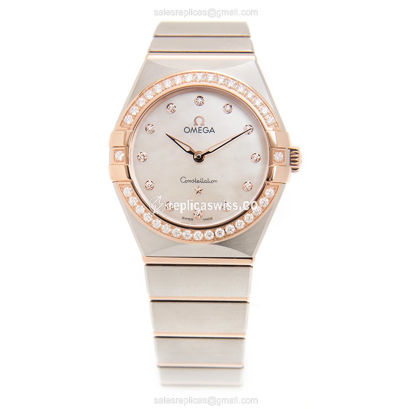 Omega 131.25.28.60.55.001 CONSTELLATION Quartz 18kt Rose Magic & Diamond