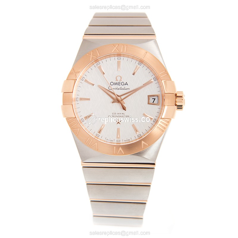 Omega 123.20.38.21.02.007 CONSTELLATION Automatic 18kt Rose Gold & Steel