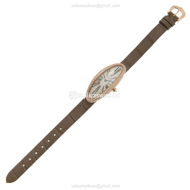 Cartier WJBA0006 BAIGNOIRE Automatic 18kt Rose Gold & Diamonds