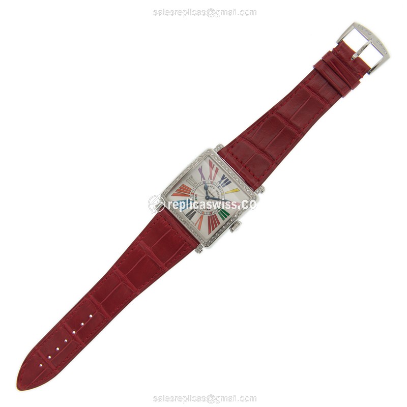 Franck Muller 6002 H QZ D 1R COL DRM (AC) COLOR DREAMS Quartz Stainless Steel & Diamonds