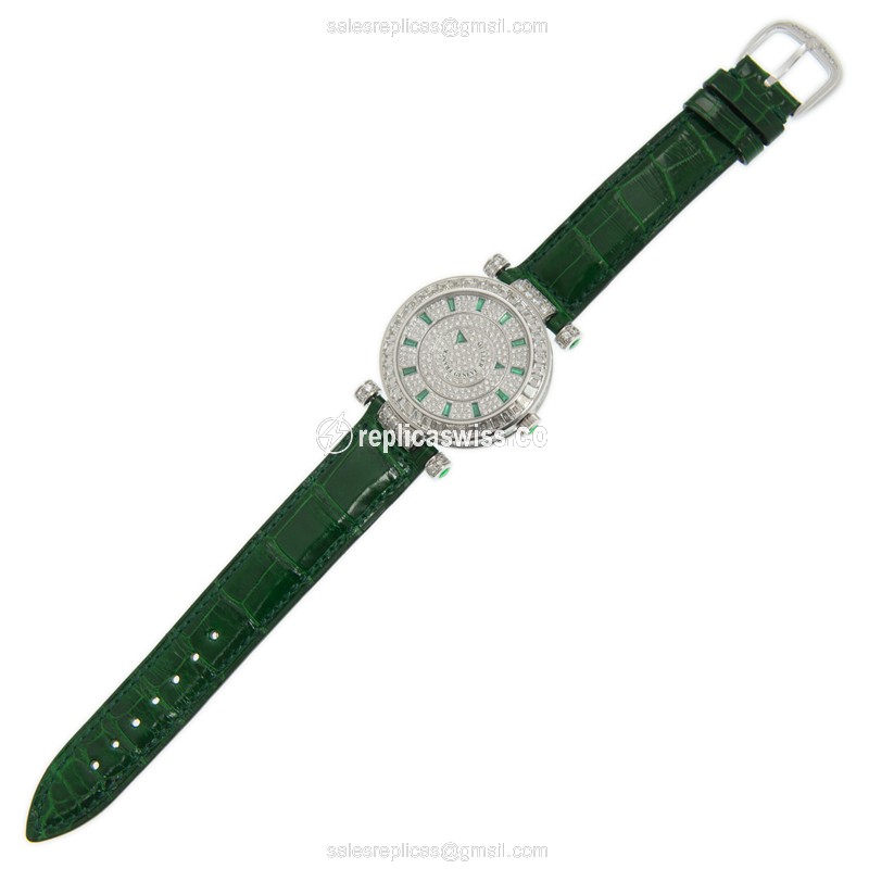 Franck Muller DBL MYST BAG C BAG 36 (OG) ROUND Automatic 18kt White Gold & Diamond