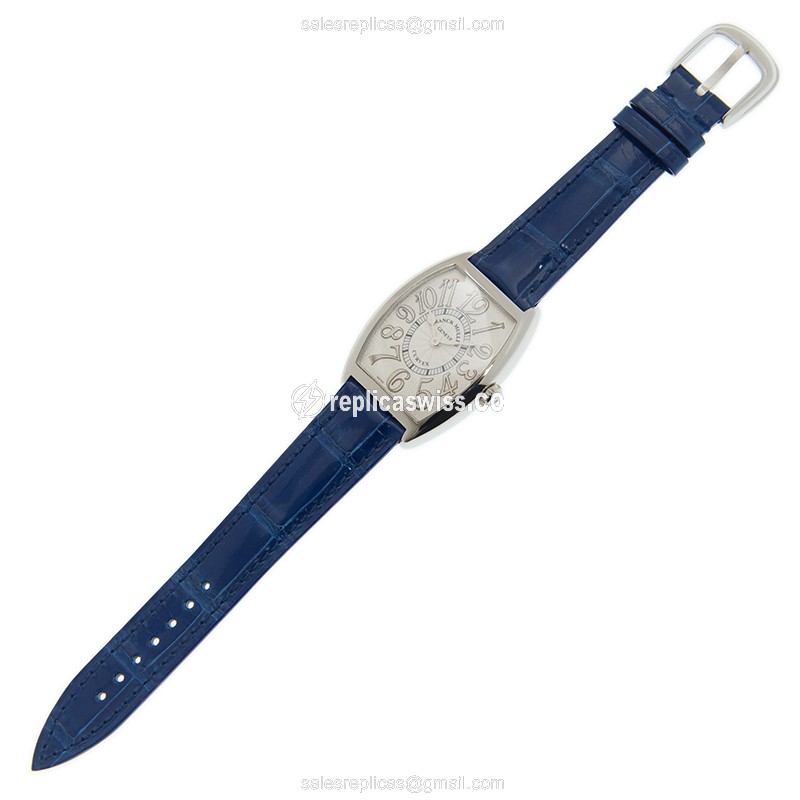 Franck Muller 7502 QZ REL(AC) - BLUE STRAP CINTREE CURVEX Quartz Stainless Steel