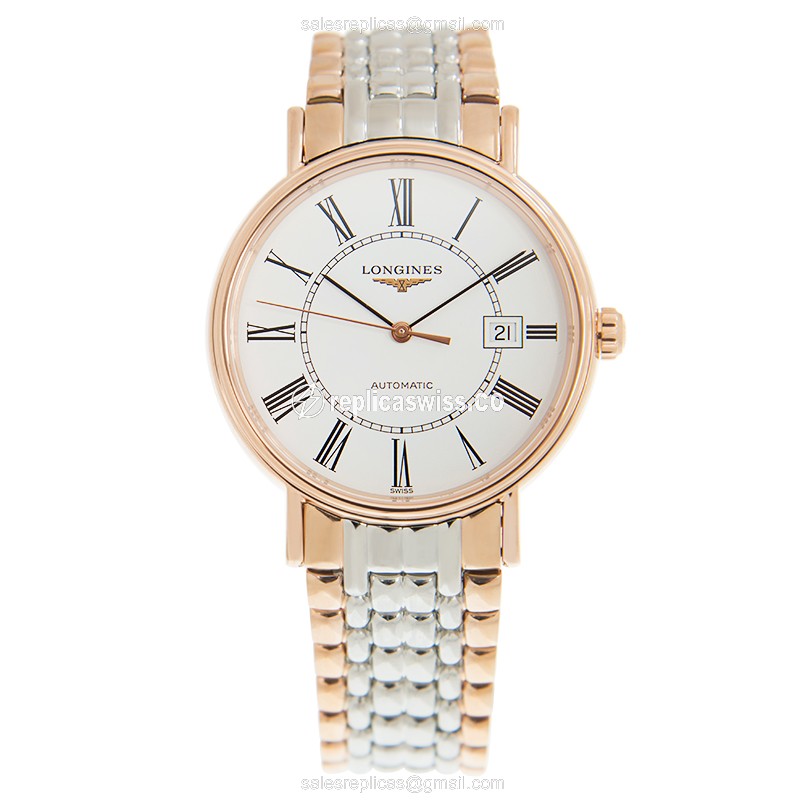 Longines L4.922.1.11.7 PRESENCE Automatic 18kt Rose Gold & Steel