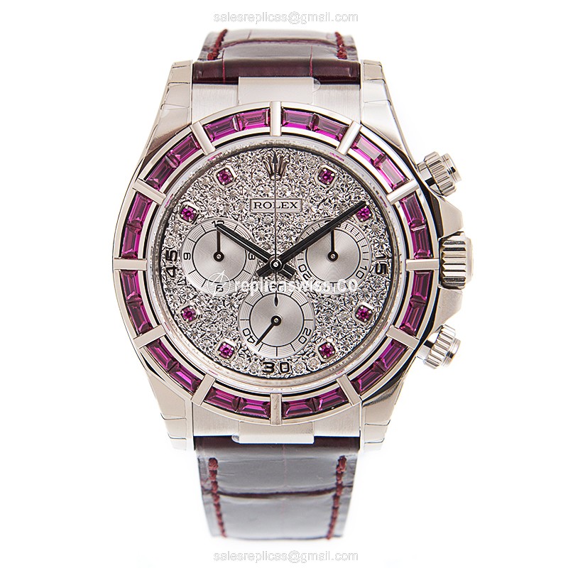 Rolex 116589SALV DAYTONA Automatic 18kt White Gold & Ruby