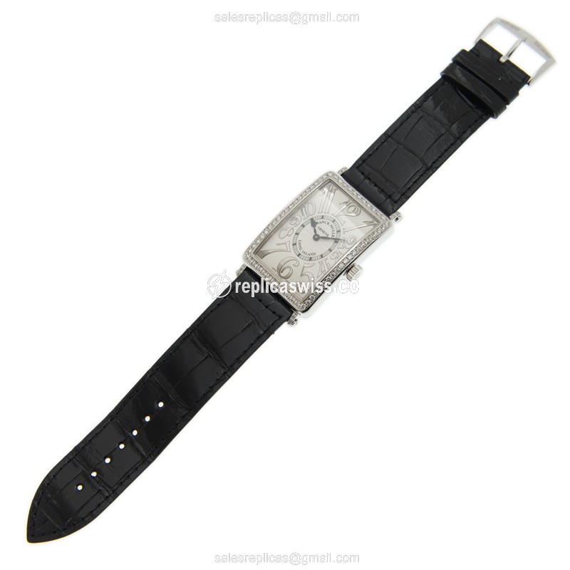 Franck Muller 1002 QZ REL D 1R (OG) LONG ISLAND Quartz 18kt White Gold & Diamond