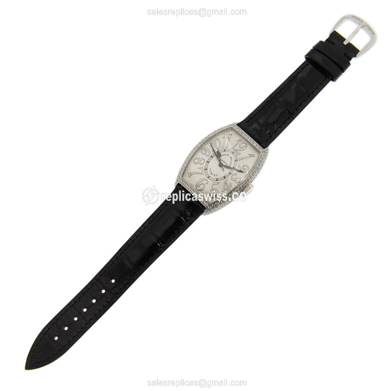 Franck Muller 5850 SC D REL (OG) CINTREE CURVEX Automatic 18kt White Gold & Diamond
