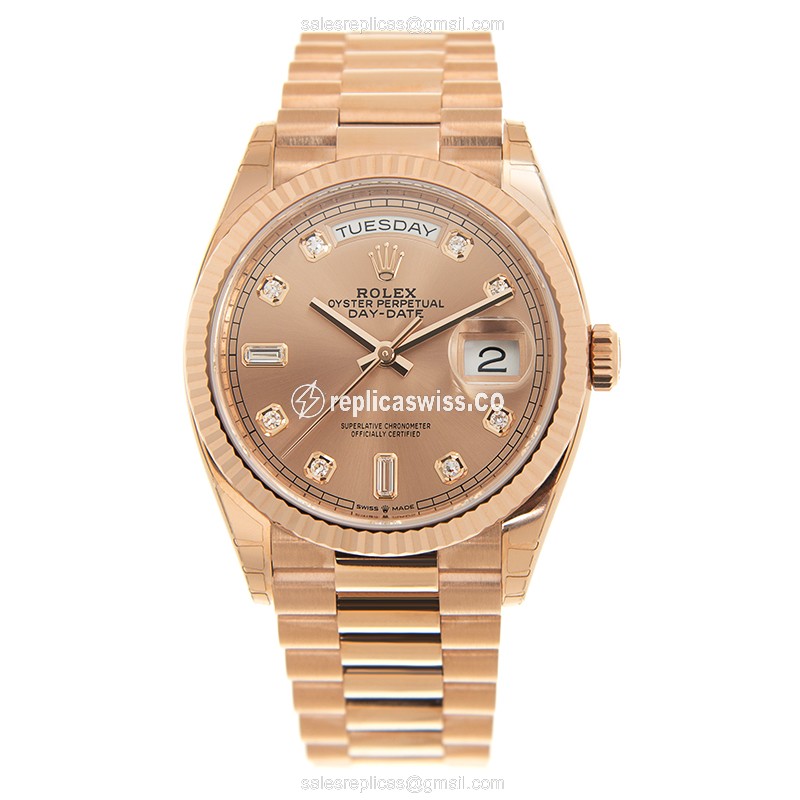 Rolex 128235-0009 DAY-DATE Automatic 18kt Rose Gold