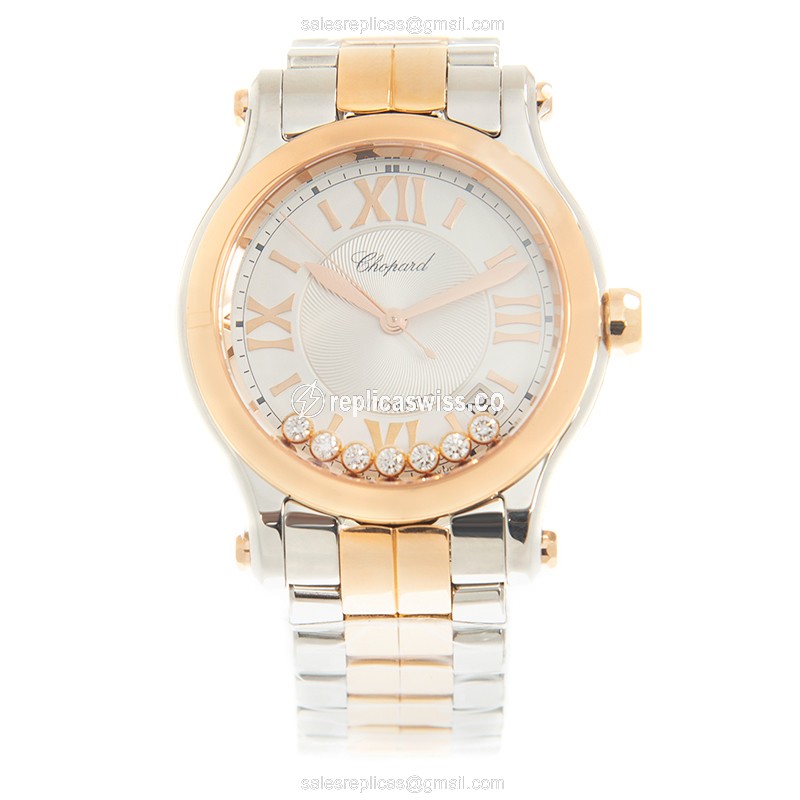Chopard 278559-6002 HAPPY SPORT Automatic 18kt Rose Gold & Steel