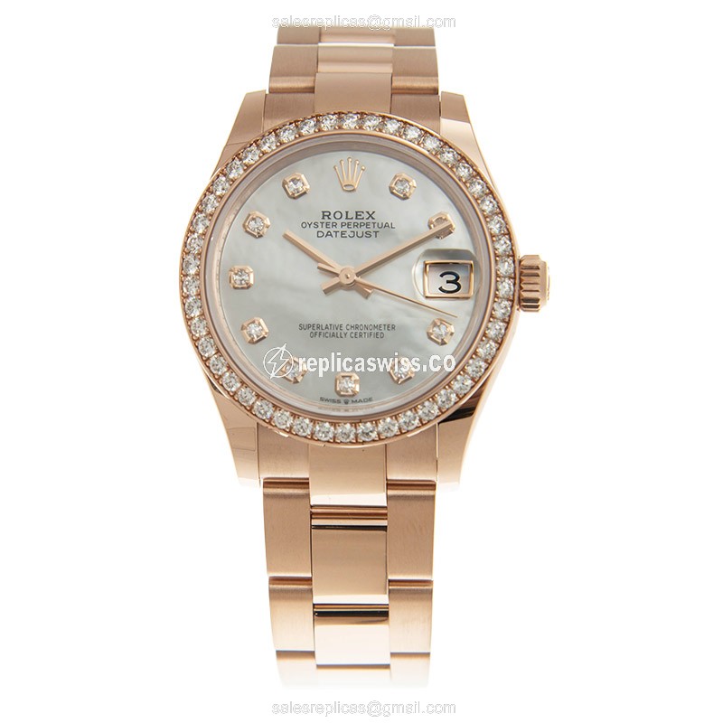 Rolex 278285RBR-0011 DATEJUST Automatic 18kt Rose Gold & Diamonds