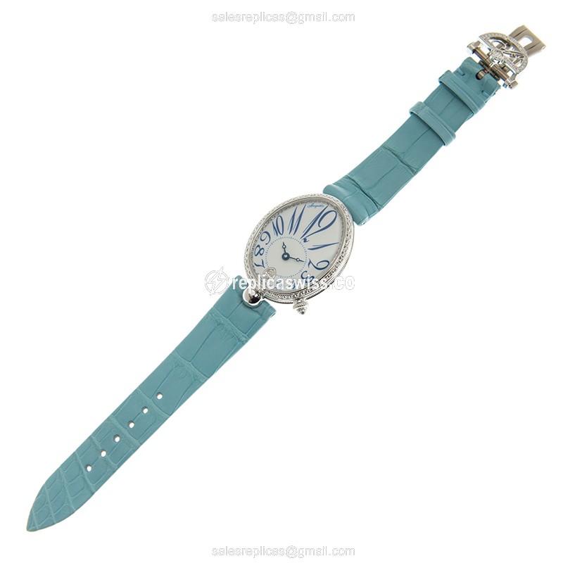 Breguet 8918BB/28/964/D00D REINE DE NAPLES Automatic 18kt White Gold & Diamond