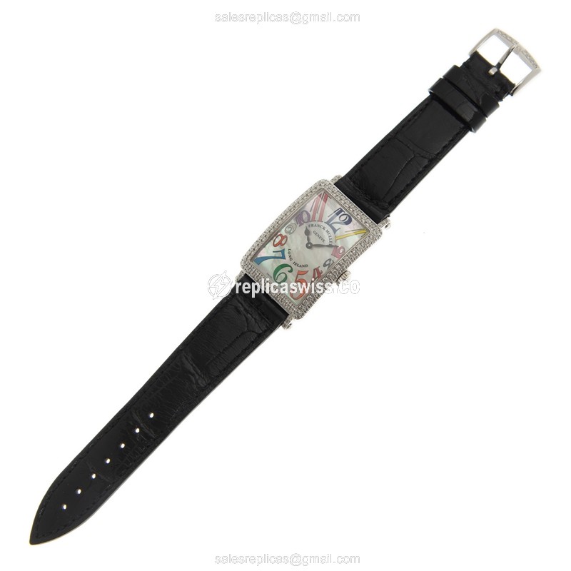 Franck Muller 952 QZ COL DRM MOP D (OG) LONG ISLAND Quartz 18kt White Gold & Diamond